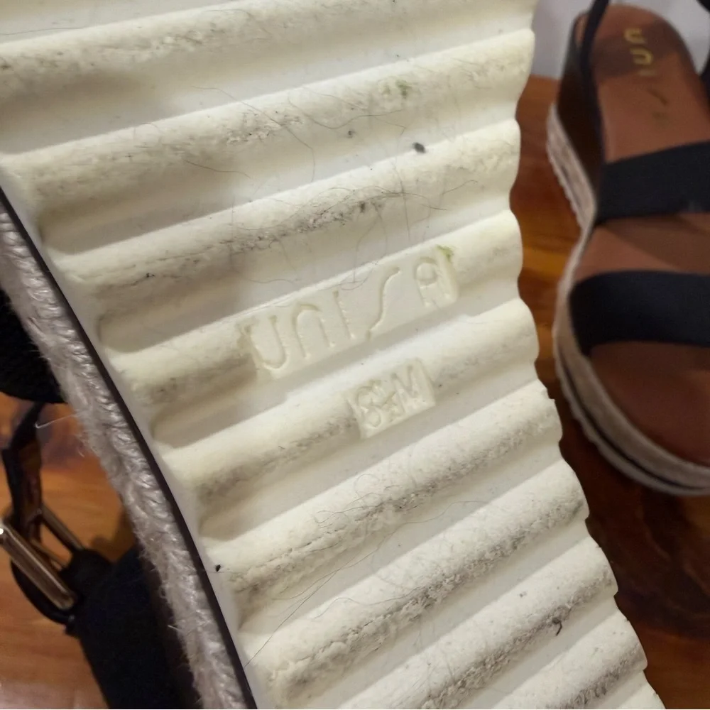Unisa Unpayge Payge Black Espadrille Strappy Sandals